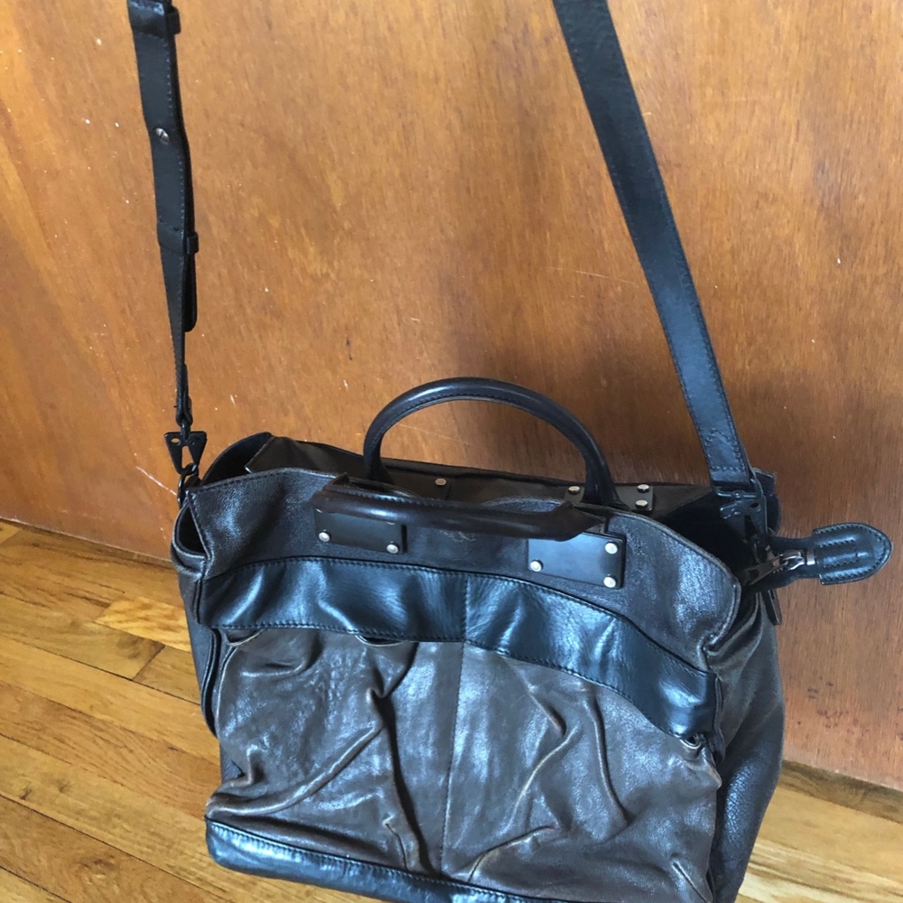 Rag & Bone Large Pilot Satchel In Black And Brown - image 3